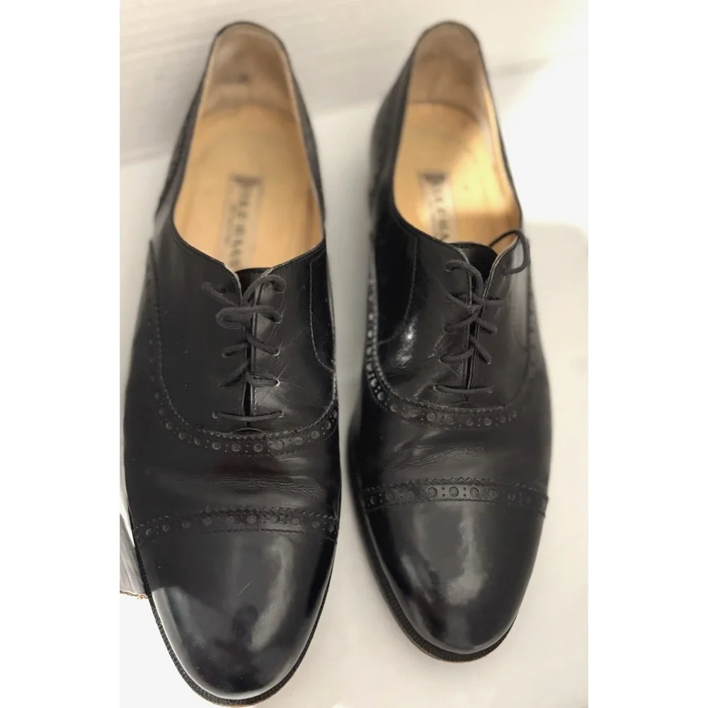 Cole Haan Shoes Mens Cap Toe Oxford 9 1/2 D Black Lace Up Business Dress 1658‎